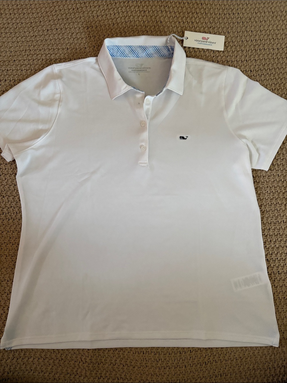 VINEYARD VINES Performance Pique boxy Polo Shirt NEW with Tags Size Large